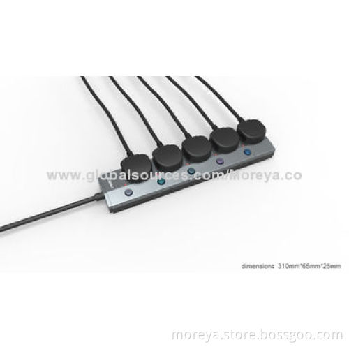 New Design Power Strip, 5-outlet British Individual Switches, Power Saving, 220-250V AC Voltage